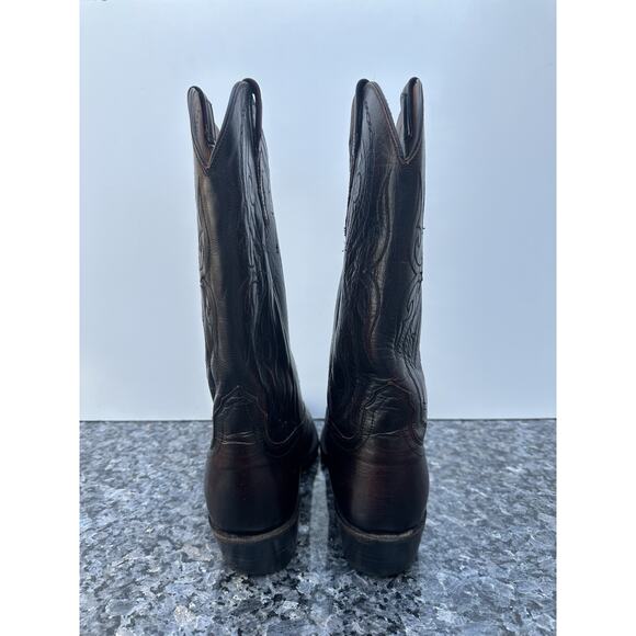 LUCCHESE T3203S4 Red Black Cowboy Western Boots Men’s Size 10 D main image 9